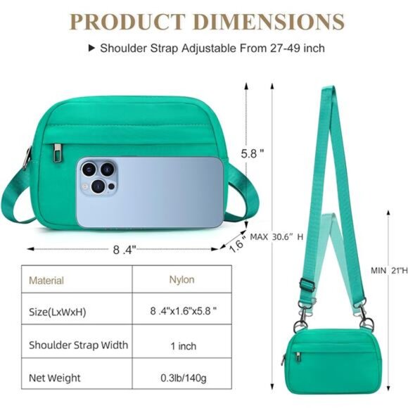 New Small Crossbody Bags for Women Belt Bag Fanny Pack with Adjustable Strap - Picture 5 of 6